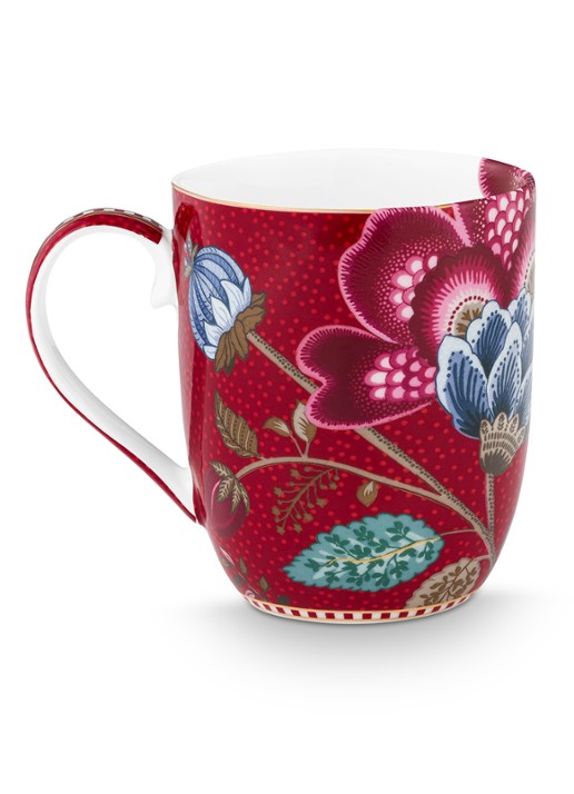 Pip Studio Blooming Tales Fantasy kopje set van 2 - detail 4 donkerrood