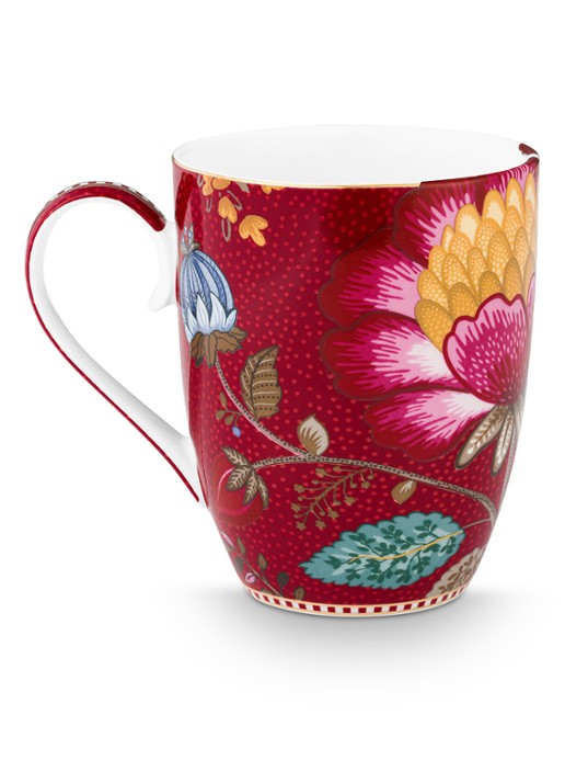 Pip Studio Blooming Tales Fantasy mok set van 2 - detail 5 donkerrood