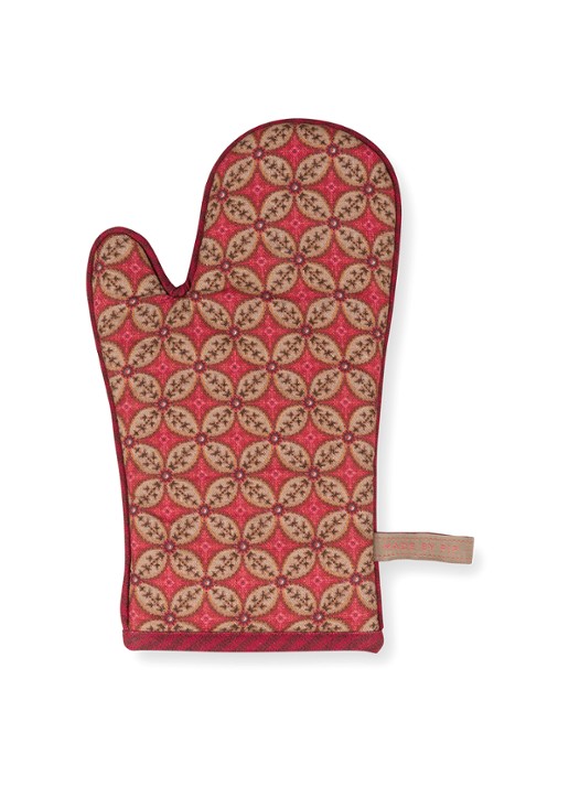 Pip Studio Blooming Tales ovenwant - voorkant 2 donkerrood