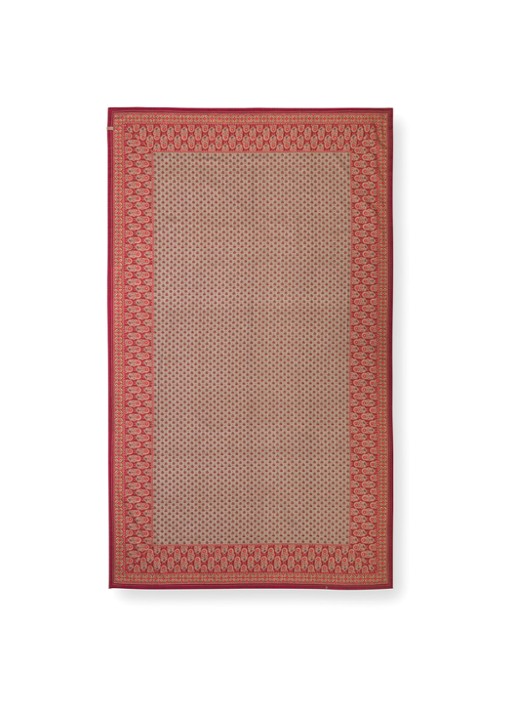Pip Studio Blooming Tales tafelkleed 150 x 250 cm - voorkant 3 donkerrood