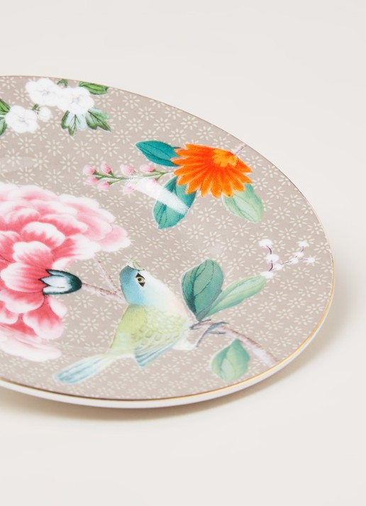 Pip Studio Blushing Birds gebaksbord 12 cm - detail 3 khaki