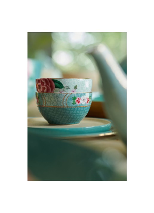 Pip Studio Blushing Birds kom 12 cm  - voorkant 2 lichtblauw