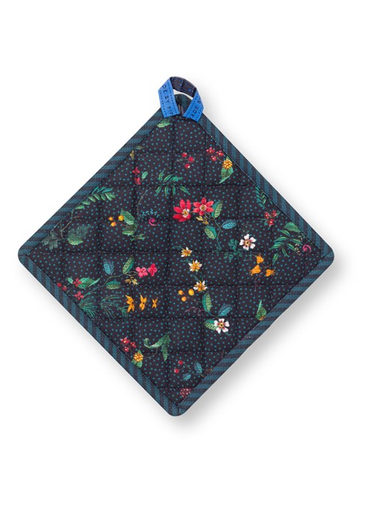 Pip Studio Blushing Birds kop en schotel set van 2 - voorkant 4 donkerblauw