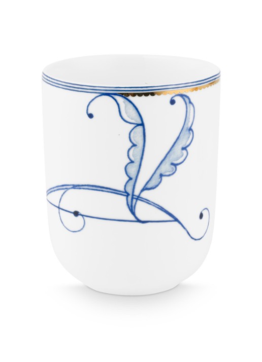 Pip Studio Blushing Birds kopje 15 cl set van 2 - voorkant 3 wit