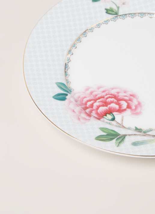 Pip Studio Blushing Birds ontbijtbord 21 cm  - detail lichtblauw