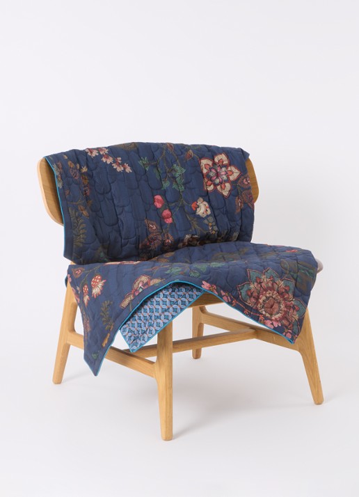 Pip Studio Buenas Noches bedsprei van katoen perkal - voorkant 4 donkerblauw