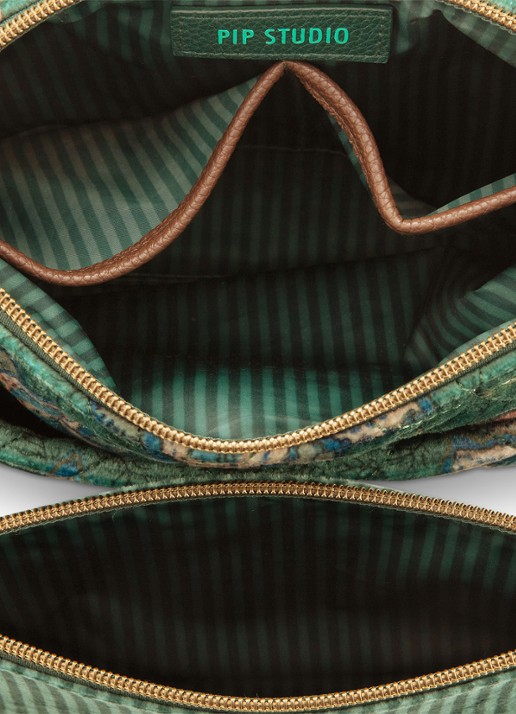 Pip Studio Caryn Mumbai Morning beautycase 2-delig - detail 5 groen