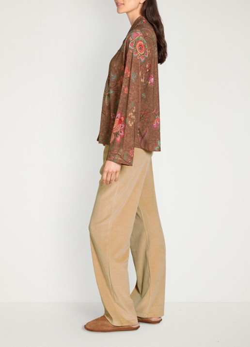 Pip Studio Faye Mumbai Morning pyjamatop met bloemenprint