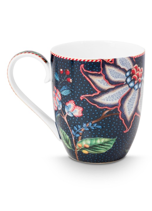 Pip Studio Flower Blues mok - voorkant 2 blauw