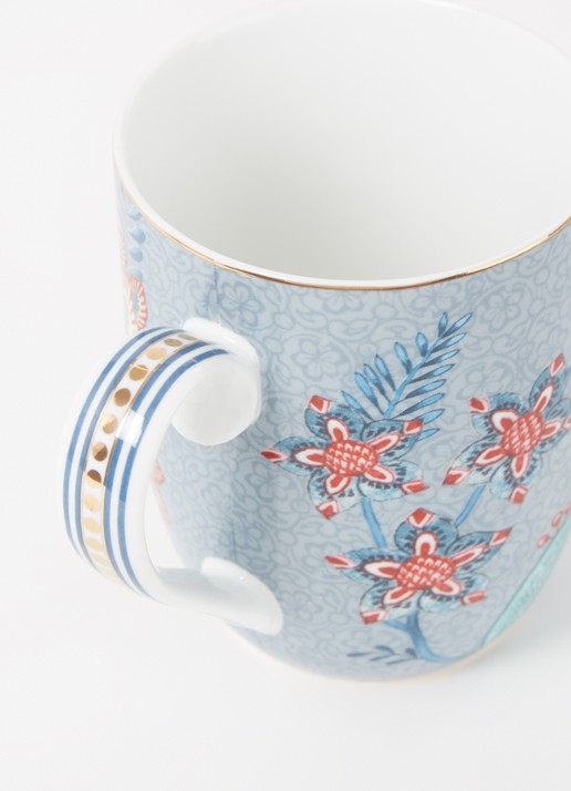 Pip Studio Flower Festival kopje 14,5 cl - detail blauwgrijs