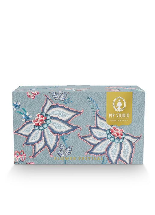 Pip Studio Flower Festival mok 35 cl - detail 2 blauwgrijs