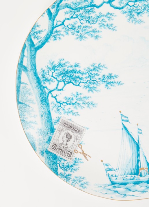 Pip Studio Heritage Boat dinerbord 23 cm  - detail 3 zeegroen