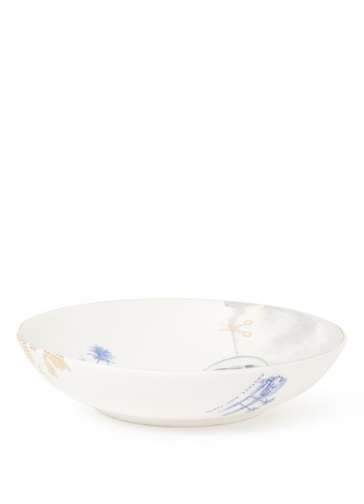 Pip Studio Heritage Palm serveerschaal 18 cm - voorkant 2 wit