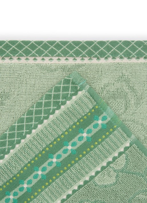 Pip Studio Jasmin gastendoek van katoen - 500 gr/m2 - 30 x 50 cm - detail 2 groen