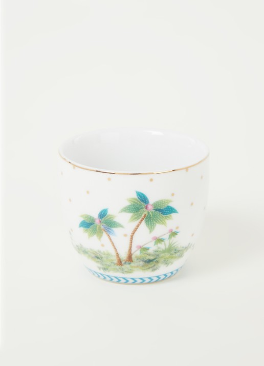 Pip Studio Jolie eierdop 4,5 cm - voorkant 2 wit
