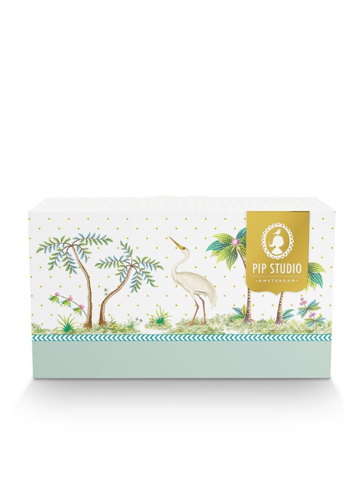 Pip Studio Jolie L mok 35 cl set van 2 - detail 3 zeegroen
