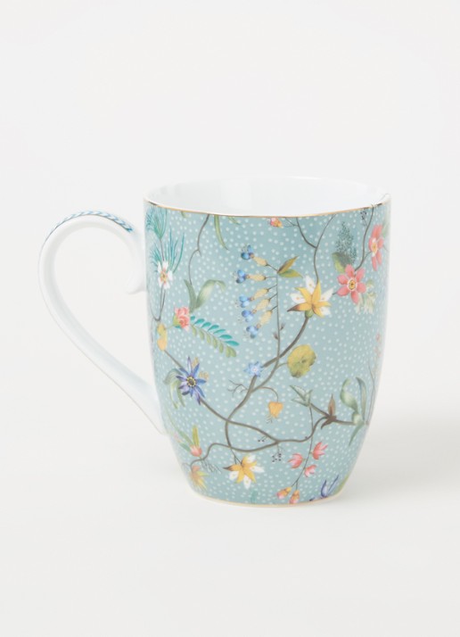 Pip Studio Jolie L mok 35 cl - voorkant 2 zeegroen