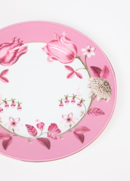 Pip Studio Jolie ontbijtbord 23 cm - detail roze
