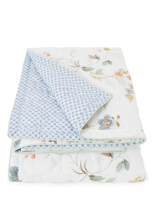 Pip Studio Kawai Flower quilt bedsprei van katoen perkal  - voorkant 2 wit