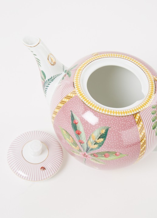 Pip Studio La Majorelle theepot 1,6 liter - voorkant 2 roze