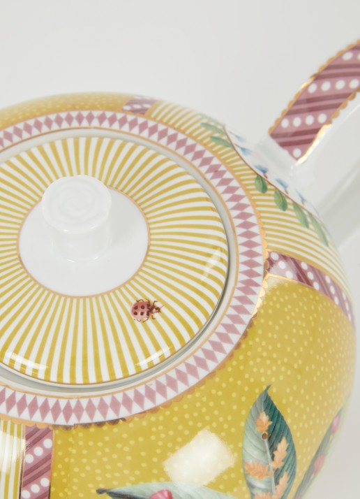 Pip Studio La Majorelle theepot 1,6 liter  - voorkant 2 geel