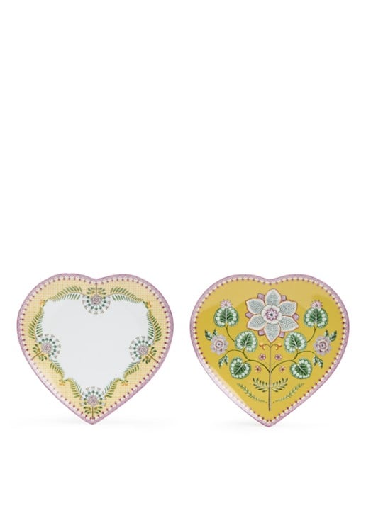 Pip Studio Lily & Lotus Hart ontbijtbord 21,5 cm set van 2