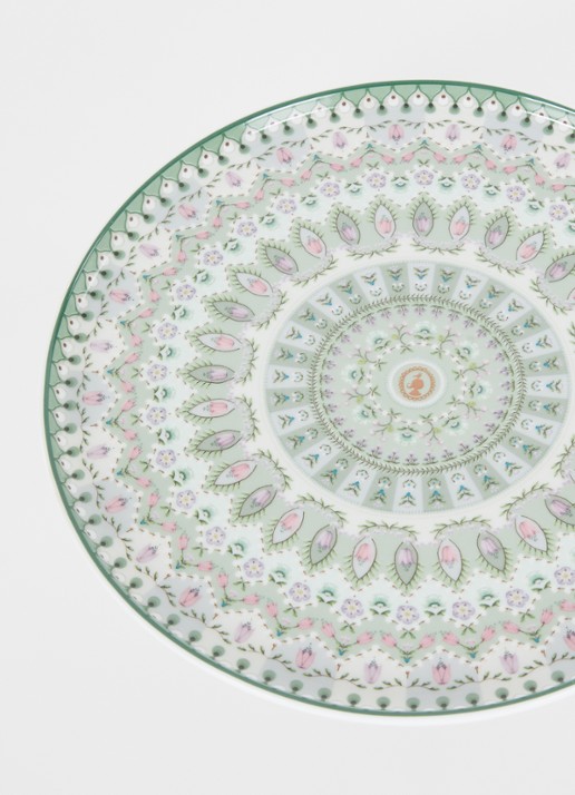 Pip Studio Lily & Lotus Mini taartplateau 21 cm - detail lichtgroen
