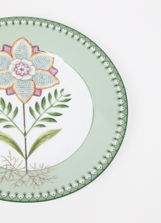 Pip Studio Lily & Lotus ontbijtbord 21 cm - detail 3 groen