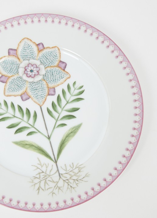 Pip Studio Lily & Lotus ontbijtbord 21 cm - detail gebroken wit
