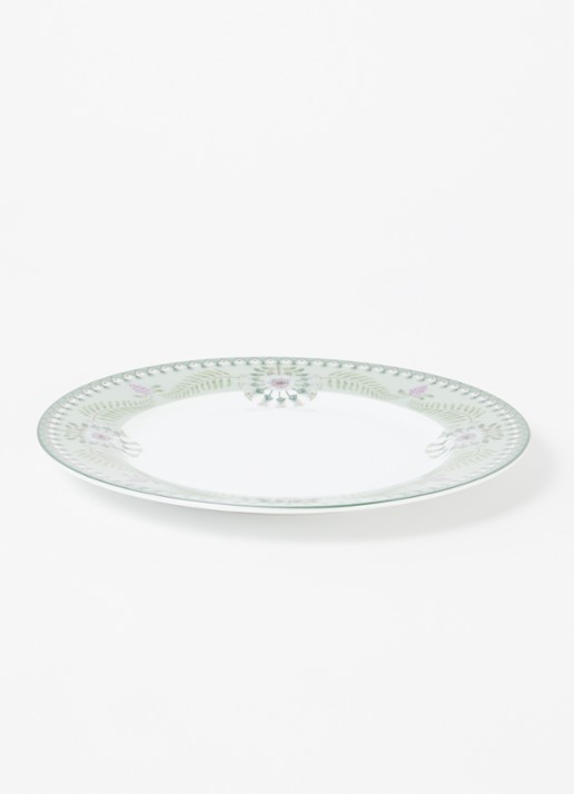 Pip Studio Lily & Lotus ontbijtbord 23 cm - voorkant 2 groen