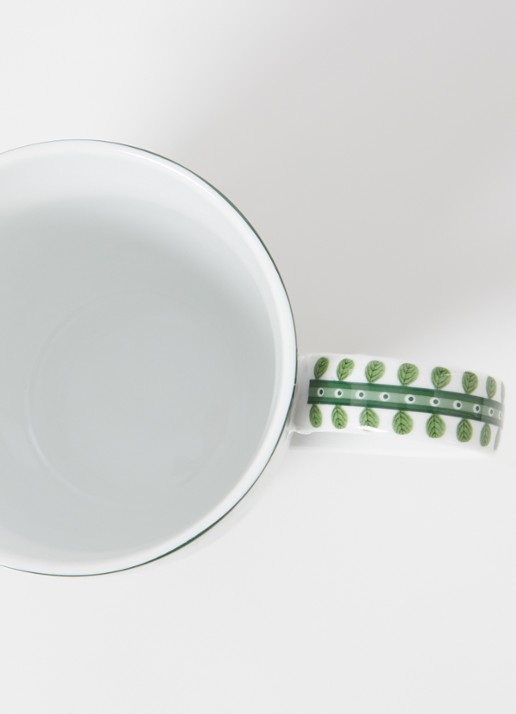 Pip Studio Lily & Lotus XL mok 45 cl - voorkant 2 lichtgroen