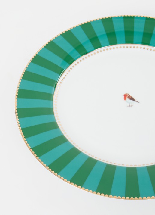 Pip Studio Love Birds dinerbord 26,5 cm - detail 2 groen