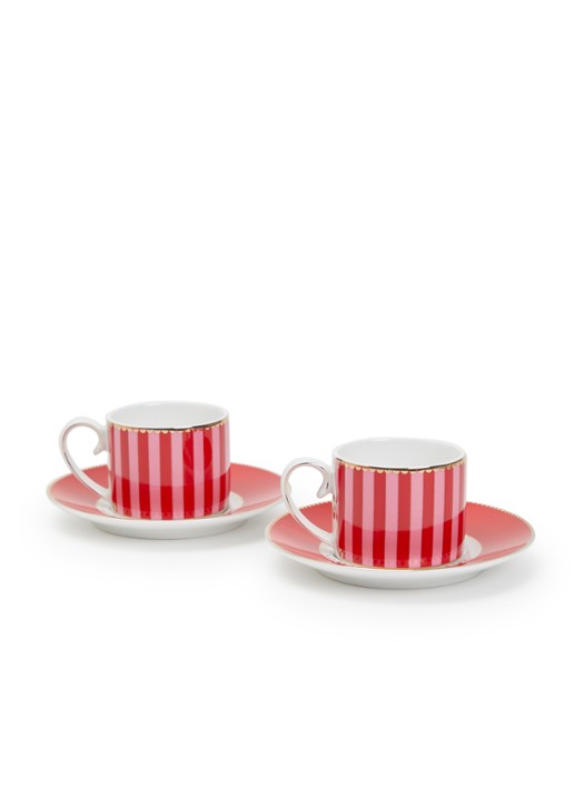Pip Studio Love Birds espressokopje en schotel 25 cl set van 2