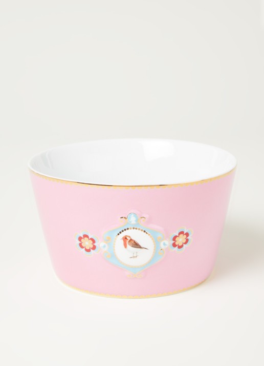 Pip Studio Love Birds Medallion 15 cm - voorkant 3 lichtroze