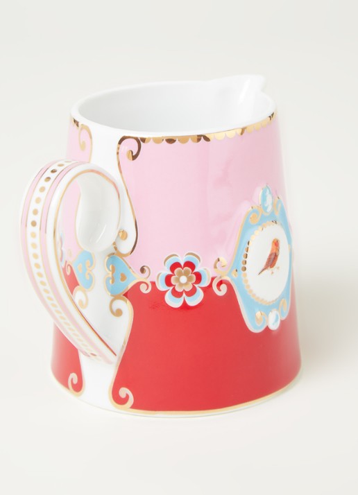Pip Studio Love Birds melkkannetje 27 cl - detail roze