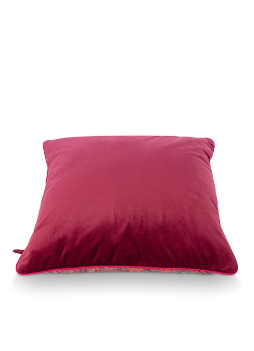Pip Studio Mumbai Morning sierkussen 60 x 60 cm - achterkant roze