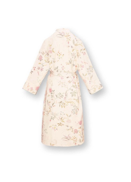 Pip Studio Noa Bodhi Flower kimono met bloemenprint - achterkant 2 gebroken wit