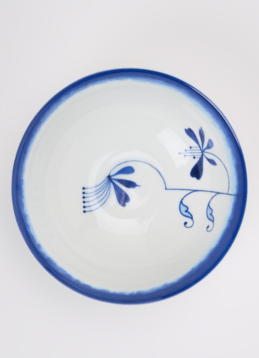 Pip Studio Pip & The Blue Bird kom 12 cm - voorkant 2 wit