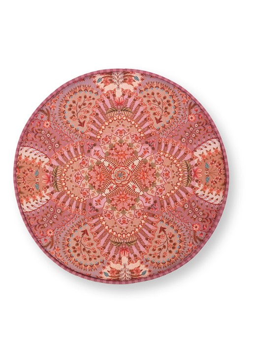 Pip Studio Rosa Rani poef 40 x 45 cm - detail 4 roze