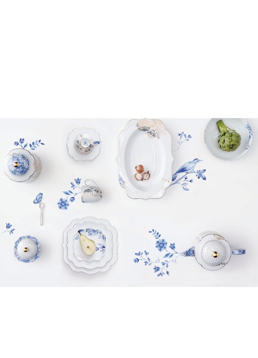 Pip Studio Royal White kopje en schotel 22,5 cl - voorkant 2 wit