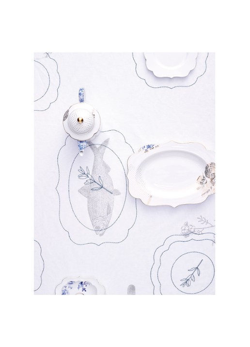 Pip Studio Royal White theepot 0,9 liter - voorkant 5 wit