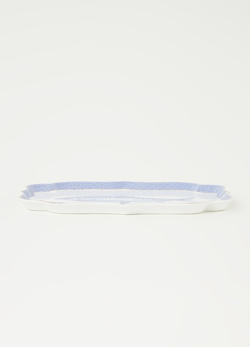 Pip Studio Royal Yerseke serveerschaal 26 x 18 cm - voorkant 3 royalblauw