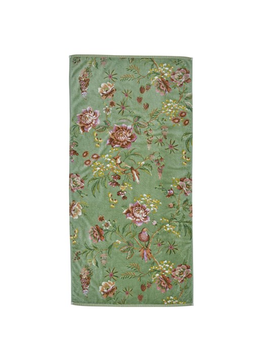 Pip Studio Secret Garden badhanddoek van terry katoen - 400 gr/m2 - 70 x 140 cm