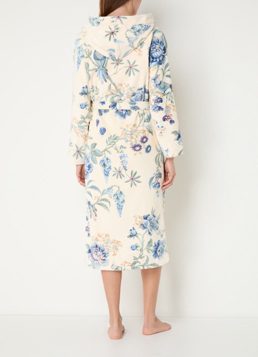 Pip Studio Secret Garden badjas met bloemenprint - achterkant 3 ivoor
