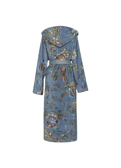 Pip Studio Secret Garden badjas van terry katoen - achterkant 6 blauw