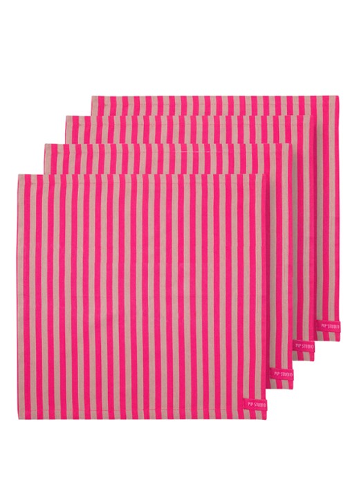Pip Studio Stripes servetten 40 x 40 cm set van 4