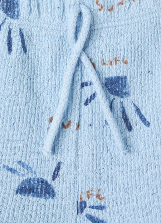 Play Up Straight fit korte broek met print - detail 3 blauw