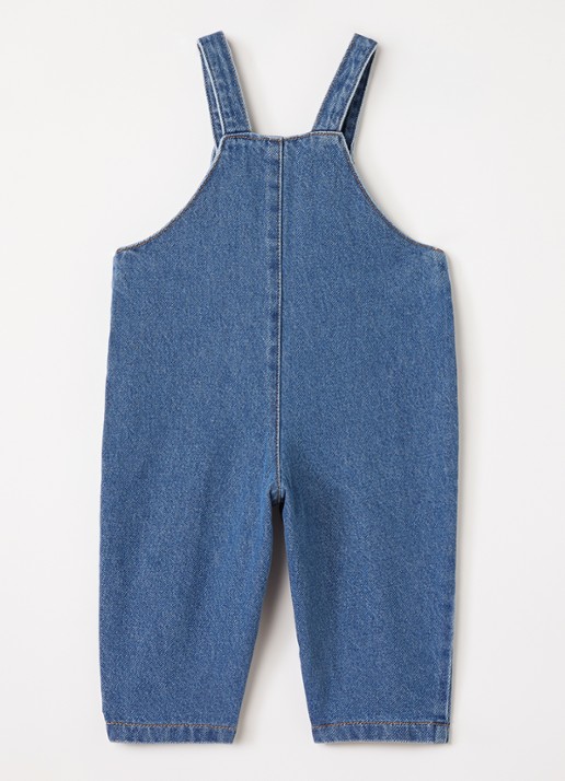 Play Up Straight fit tuinbroek van denim - voorkant 2 indigo