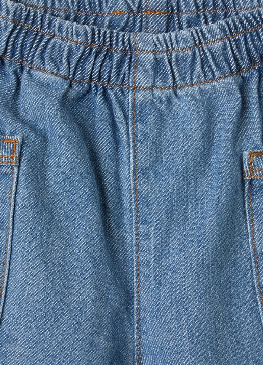 Play Up Straight leg jeans met opgestikte zakken - detail indigo