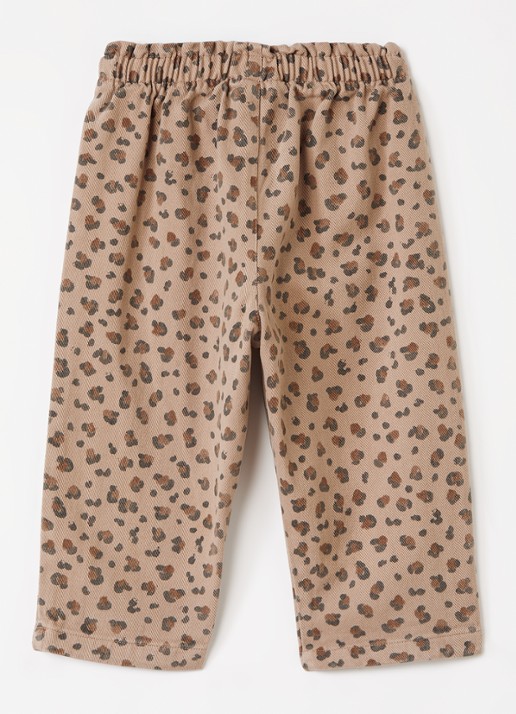 Play Up Straight leg jeans met panterprint - voorkant 3 bruin